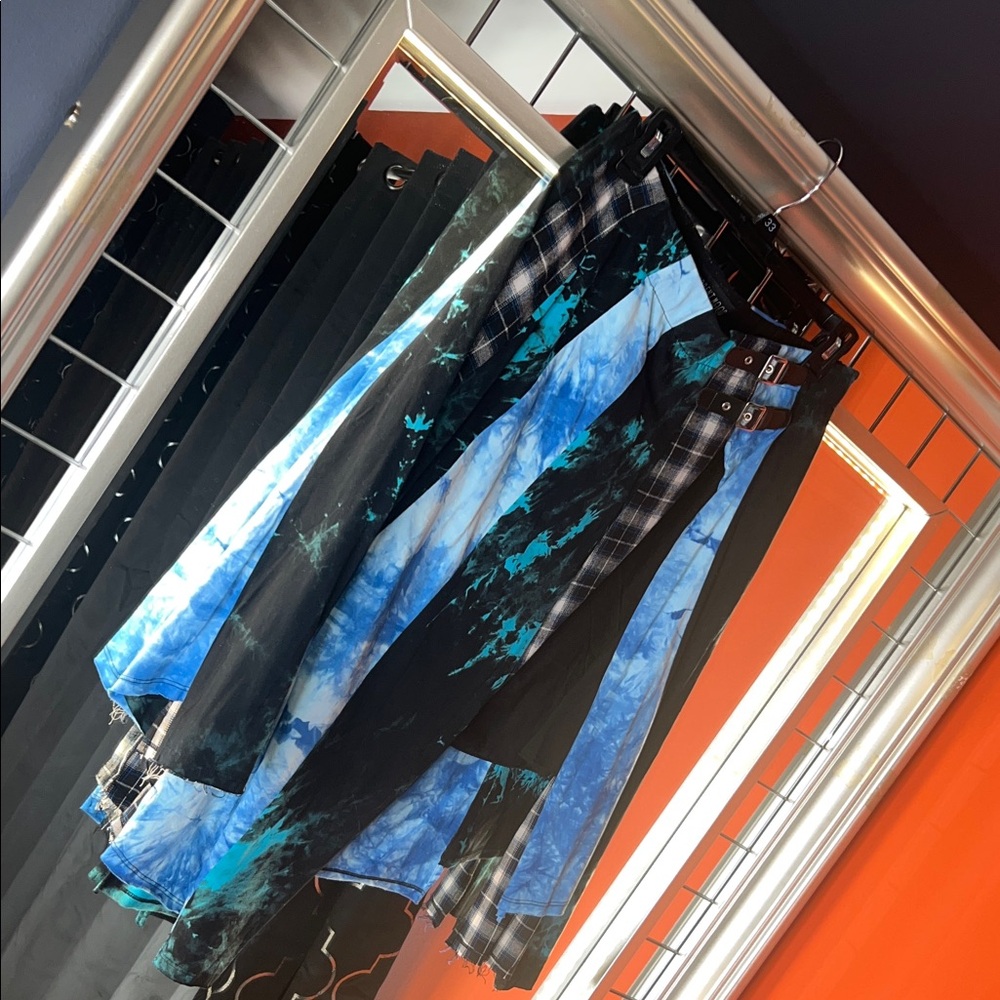 🩶💙Current Mood Patchwork Grunge Maxi Skirt 🦋🖤